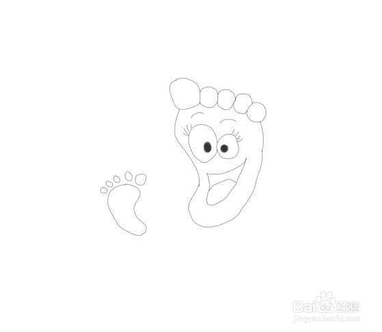 脚丫图片简笔画创意