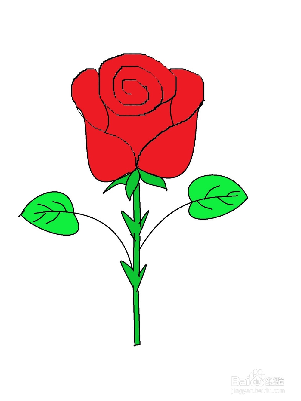 怎样画简单又好看的玫瑰花