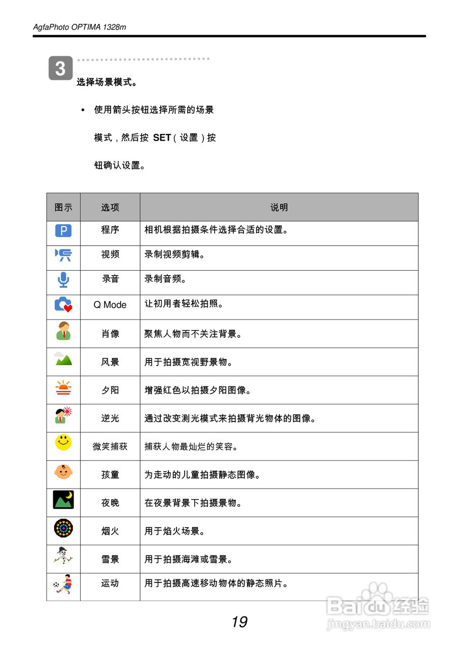 爱克发AgfaPhoto OPTIMA 1328m数码相机使用说明书:[3]