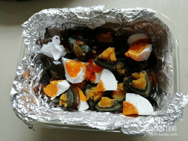 三色蒸蛋的做法