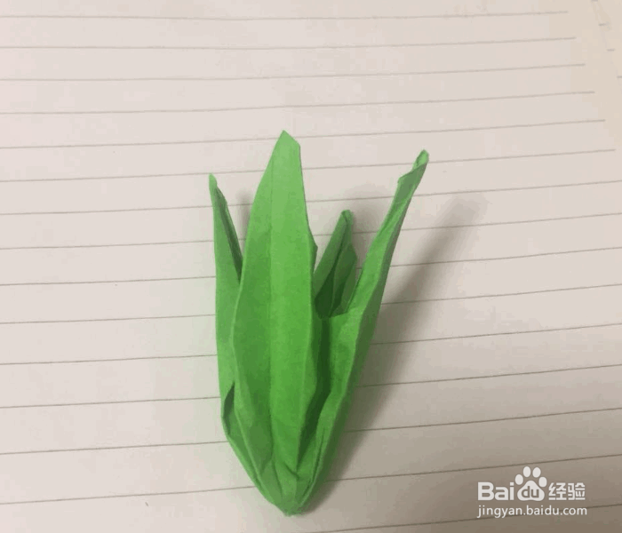 牵牛花花萼的简单折法