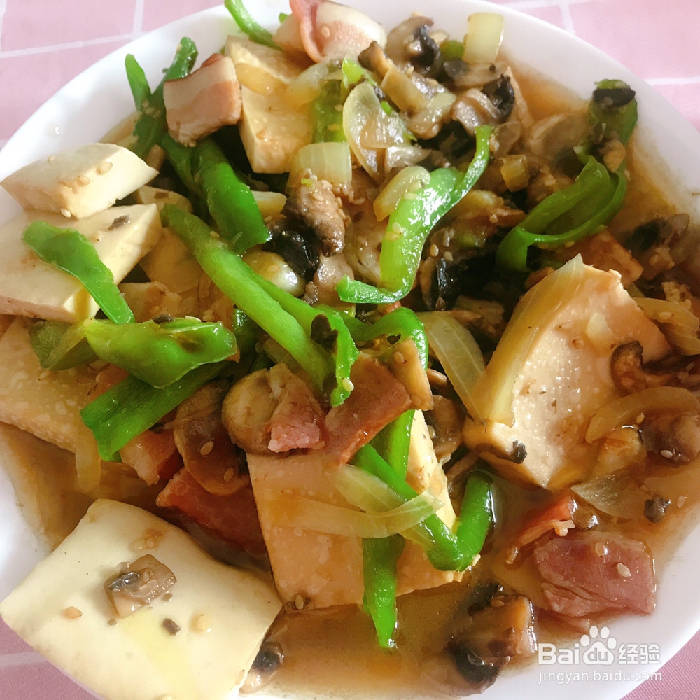 妈妈教你做青椒蘑菇培根