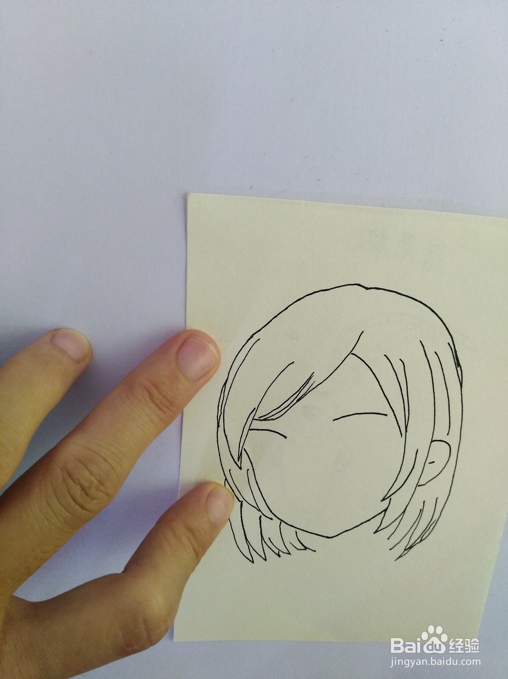 简笔画-画女孩头像