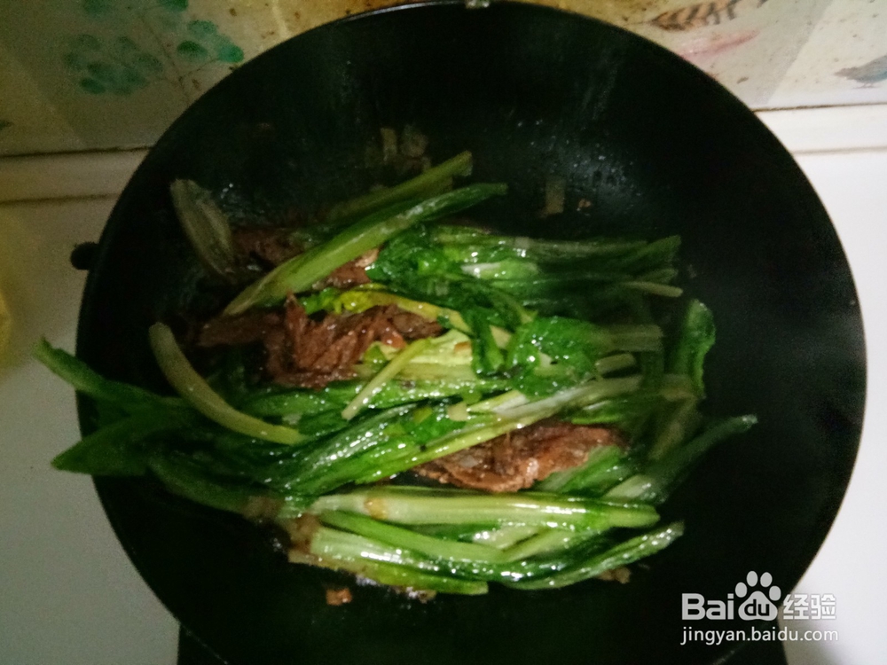 豆萁鱼油麦菜的做法