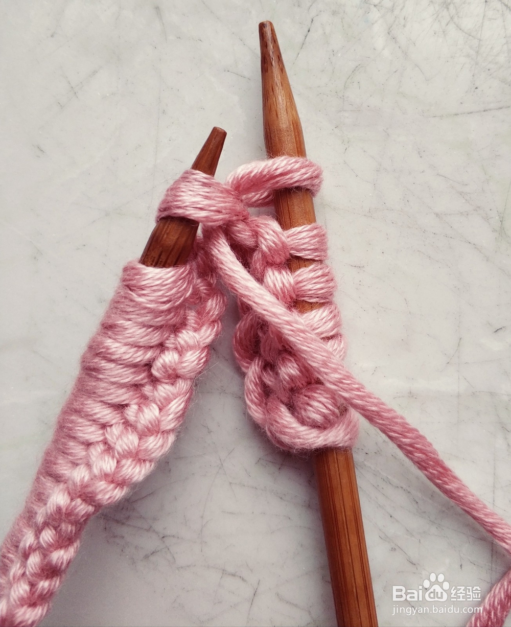 方块针的围巾织发