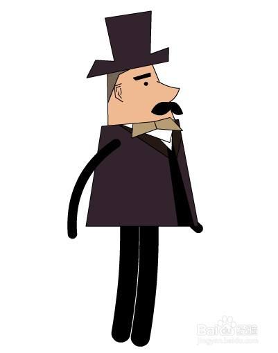 flash绘制一个戴帽子的胡子男人物