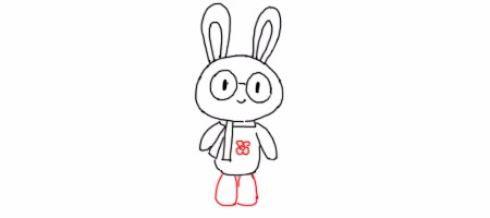 布偶眼镜兔怎么画