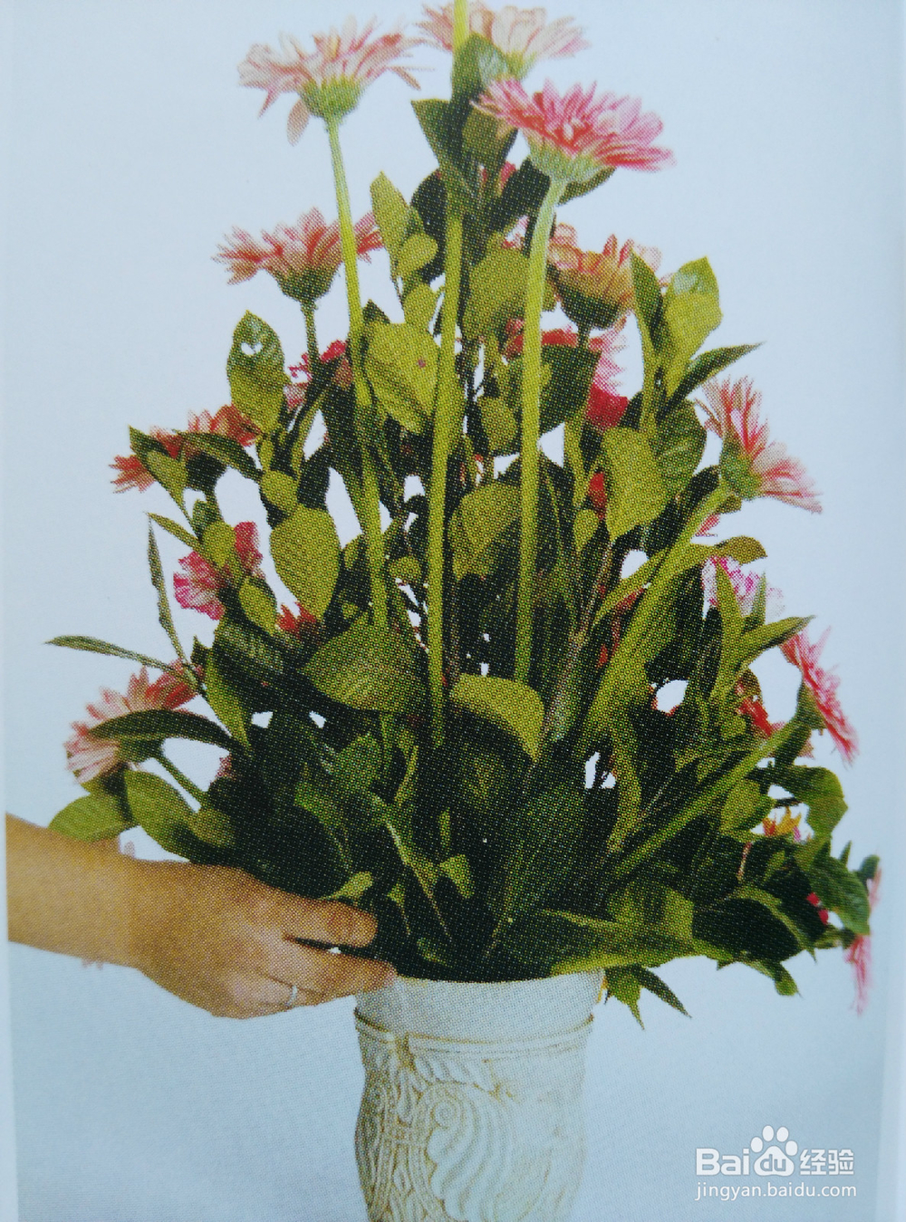 怎样插制三角形的花型