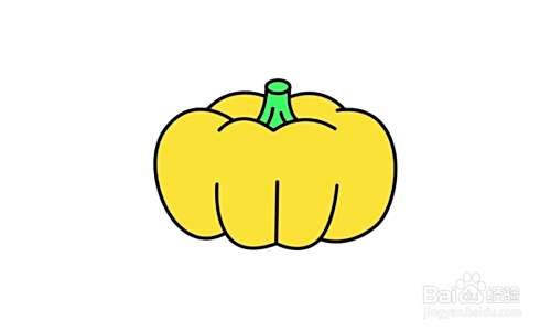 一步一步教你画南瓜简笔画