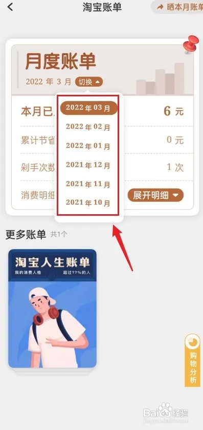 淘宝怎么查年度总账单？