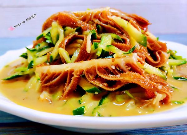 黄瓜凉拌牛百叶