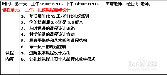 教师礼仪培训课程