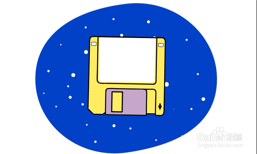 怎样在illustrator中绘制软盘小图标