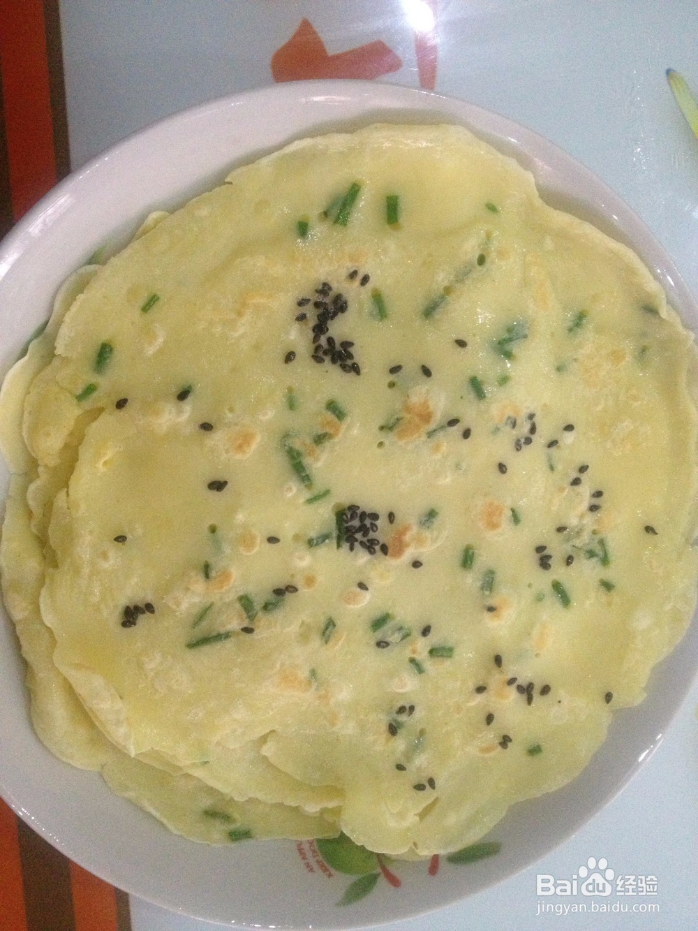 10分钟快手早餐 香葱蛋饼的做法