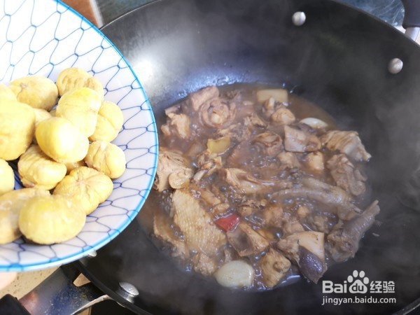 杂粮栗子鸡肉便当的制作方法