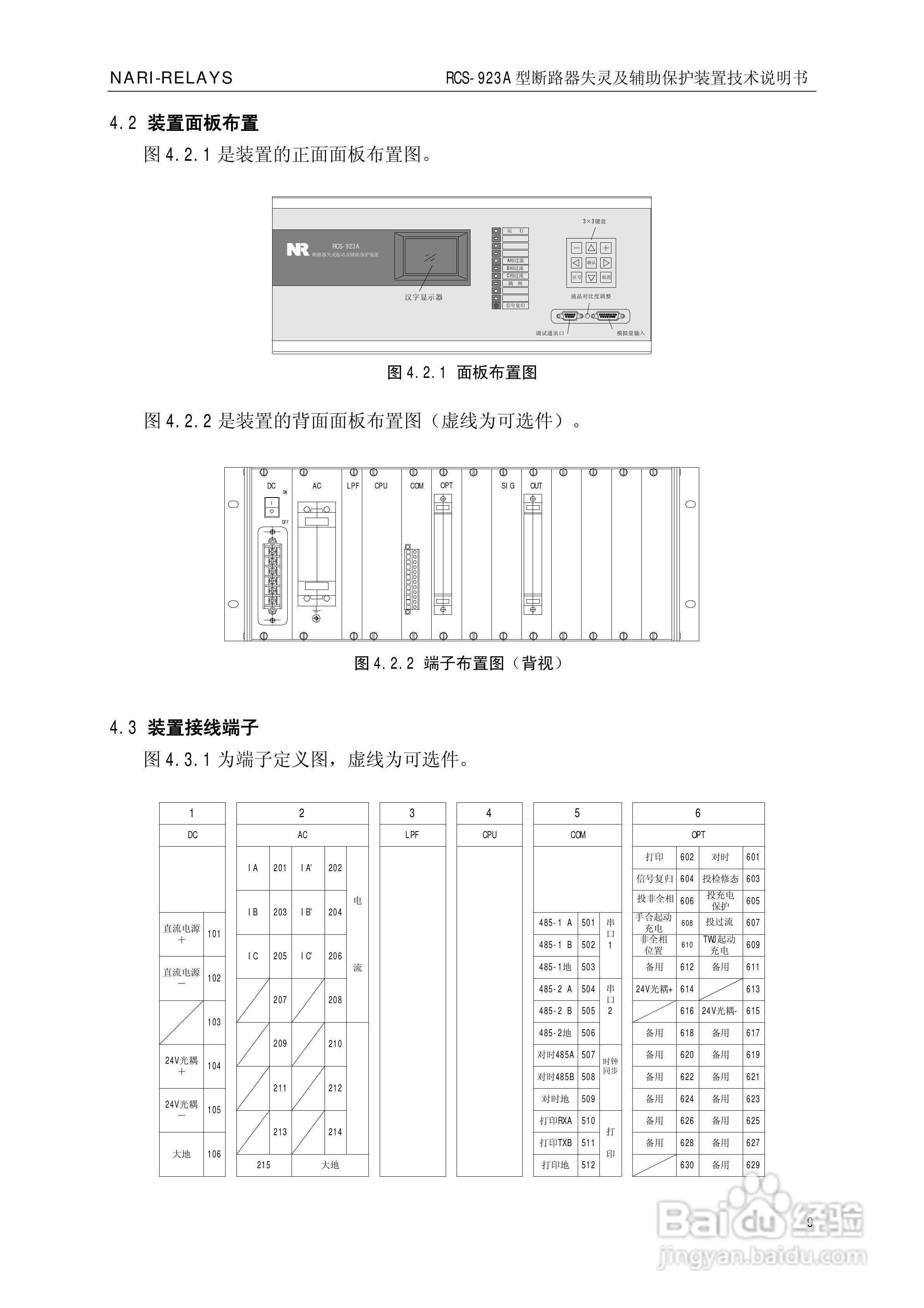 RCS-923A断路器失灵起动及辅助保护装置技术说明书:[2]
