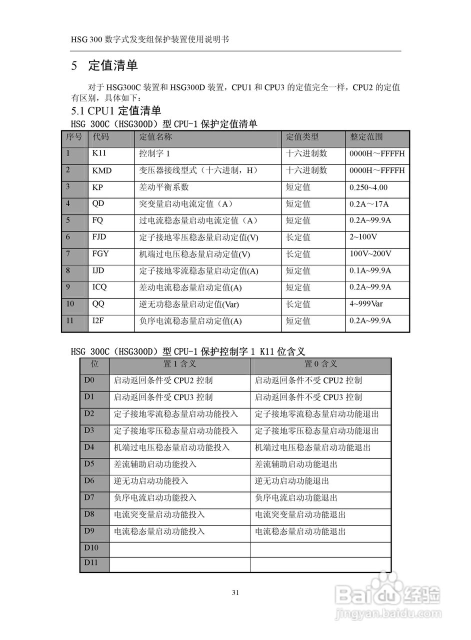 四方立德 HSG 300 数字式发变组保护装置使用说明书:[4]