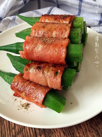 培根秋葵卷的做法