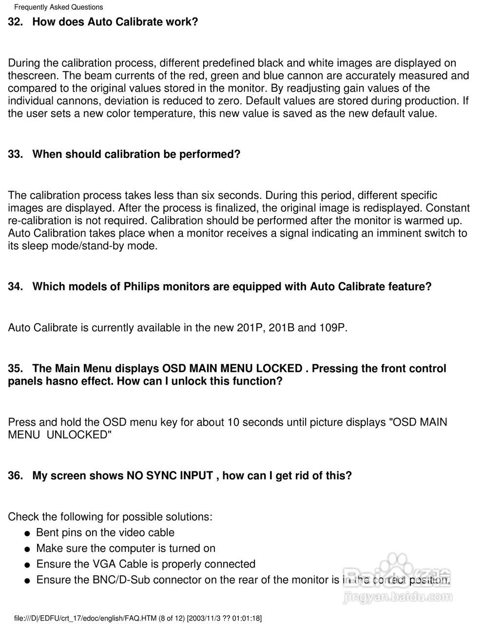 飞利浦107B40彩显使用说明书:[3]