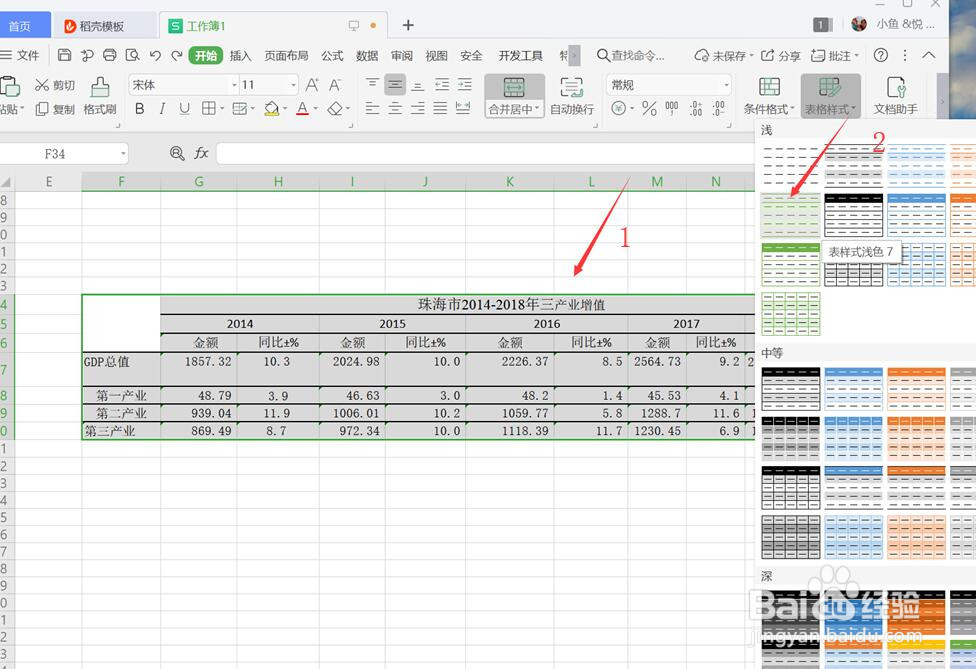 WPS之你会用 Excel 的表格样式吗