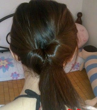 半分钟搞定韩式马尾发型