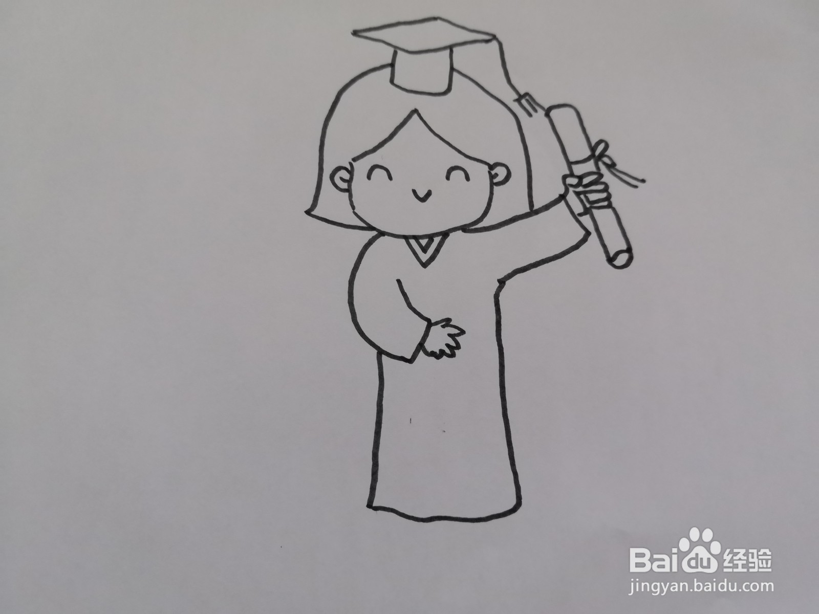 关于毕业了的简笔画