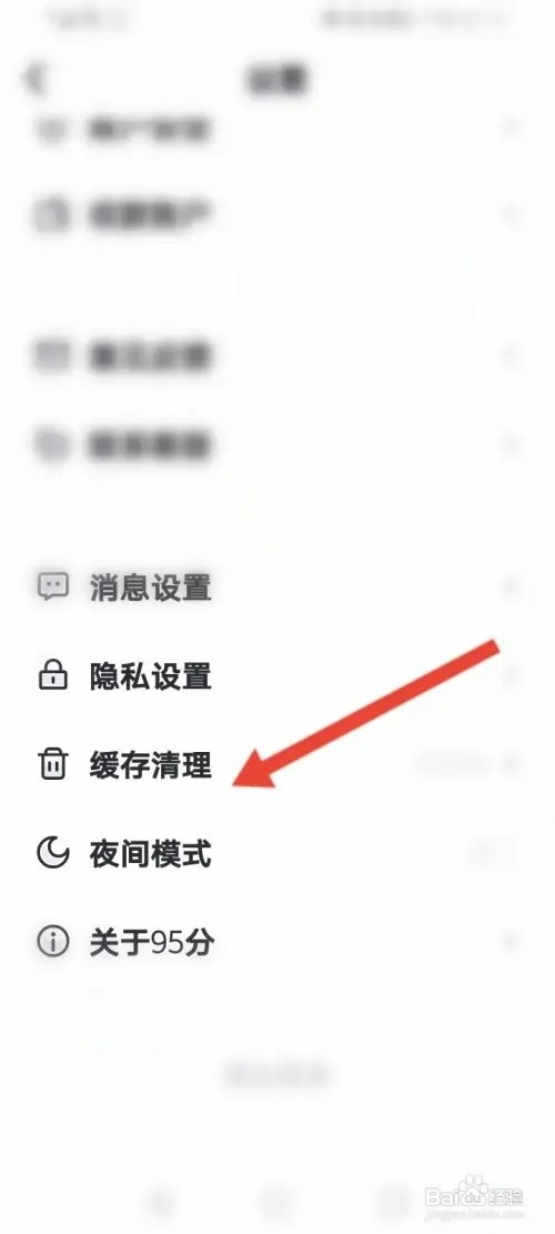 95分APP在哪里清理缓存