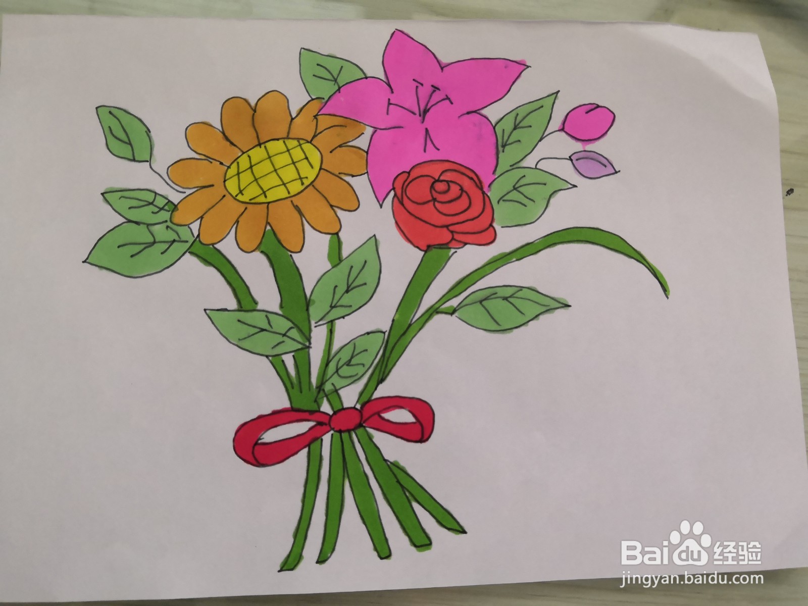 简笔画花朵图片