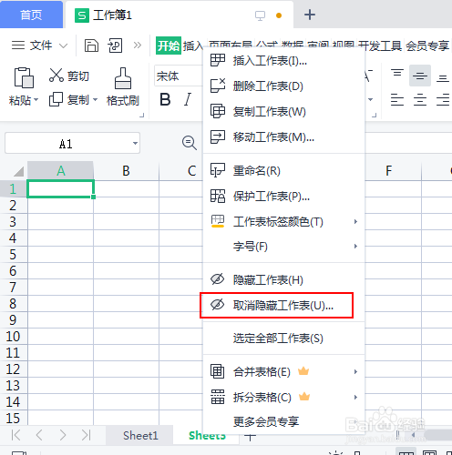 表格找不到隐藏的工作表怎么办