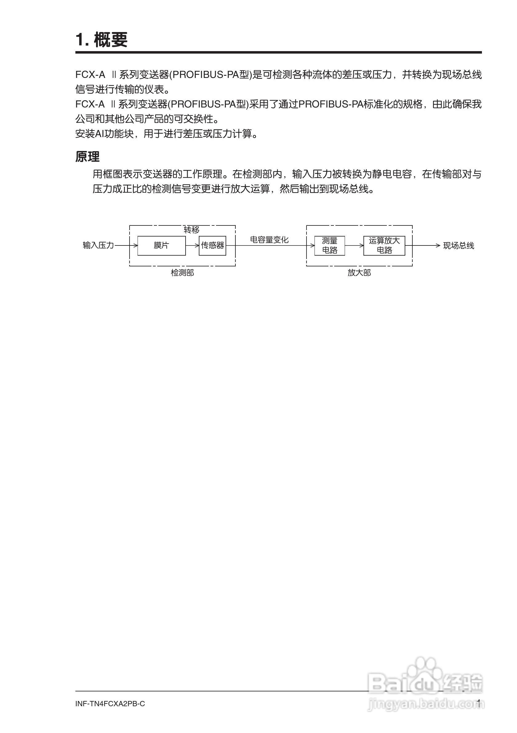 富士FCX-AⅡ系列PROFIBUS-PA 型变送器使用说明书:[1]
