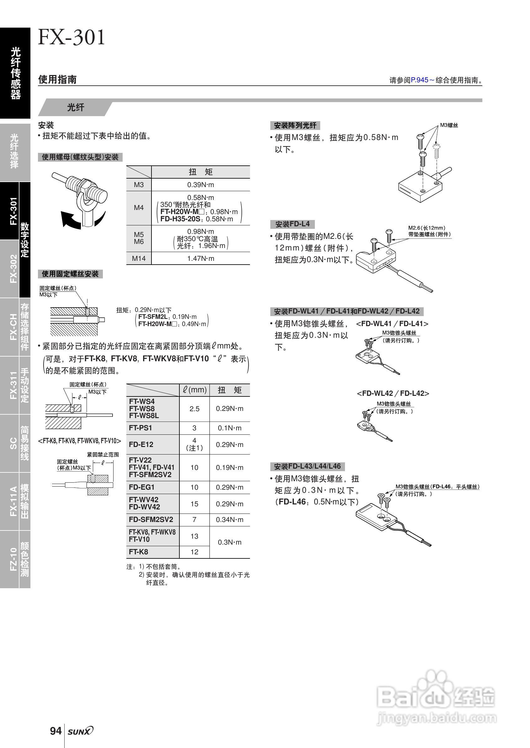 FX-301,FX-300光纤传感器操作手册:[4]