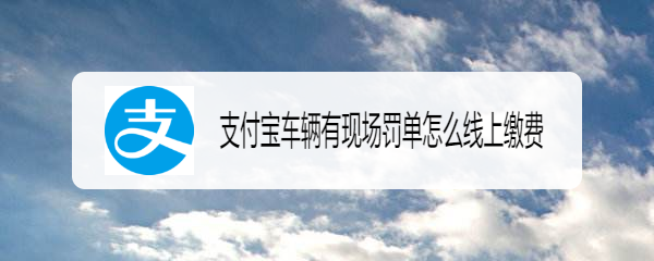 支付宝车辆有现场罚单怎么线上缴费