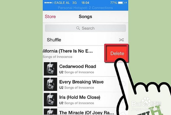 如何快速删除iPhone上的音乐