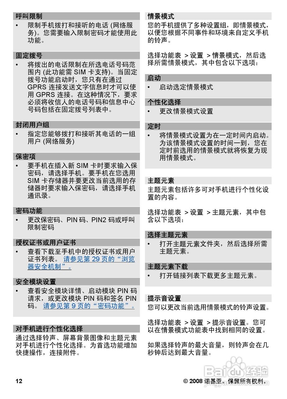 诺基亚6600S手机使用说明书:[2]