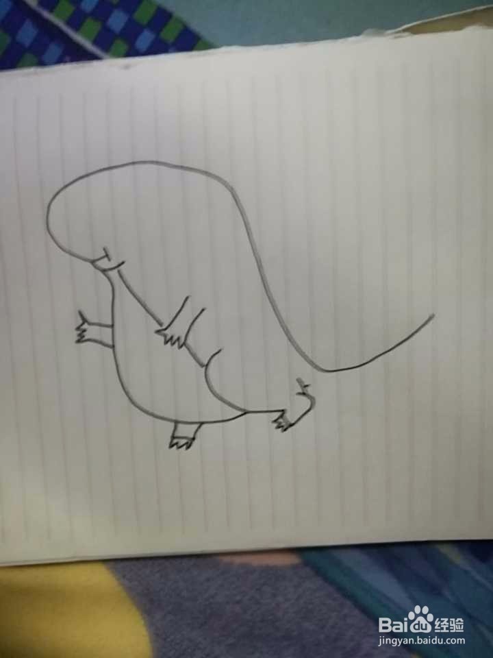 可爱小恐龙画法