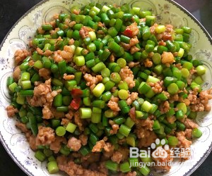 蒜苔肉沫的做法