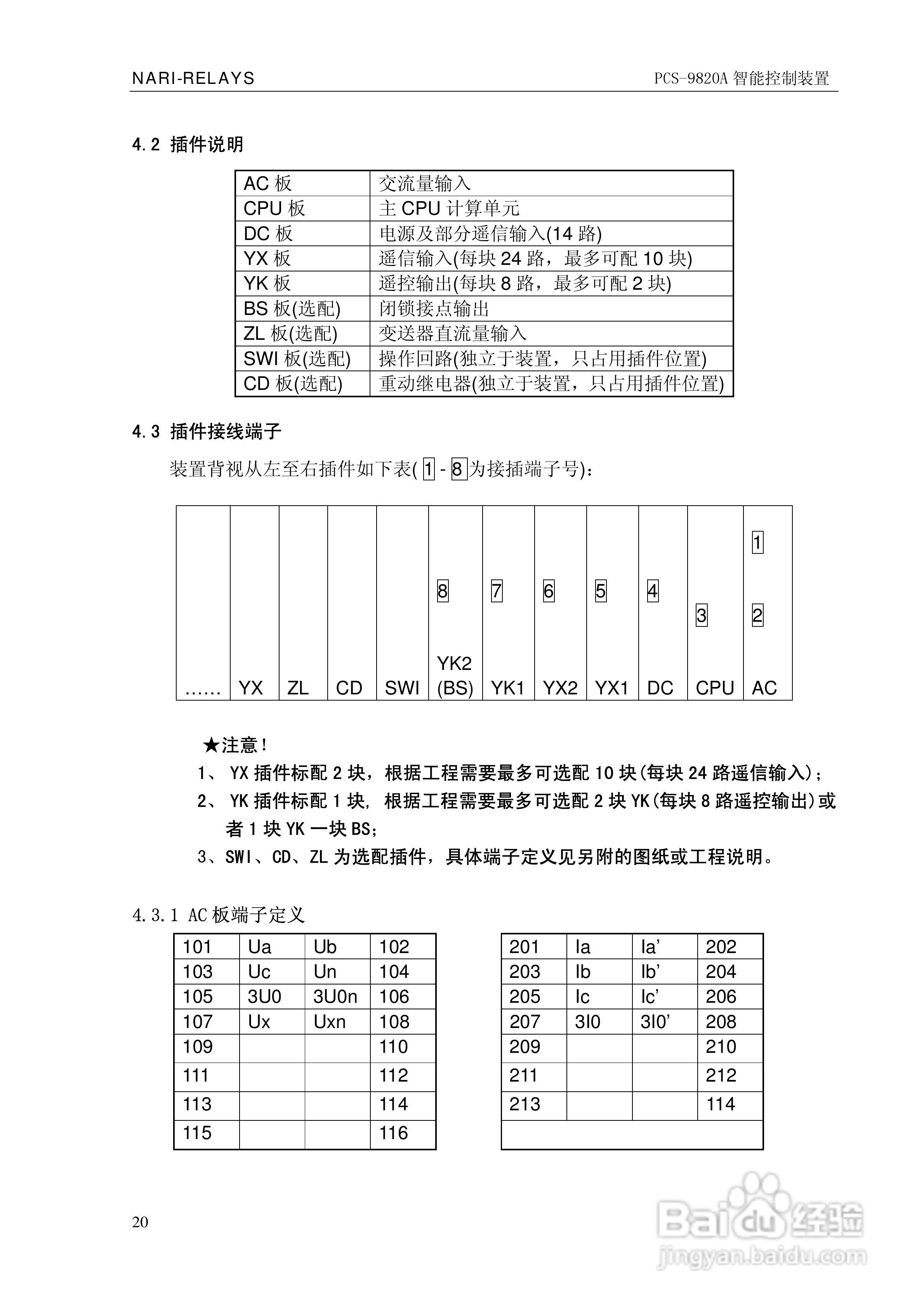 南瑞继保PCS-9820A智能控制装置使用说明书:[3]