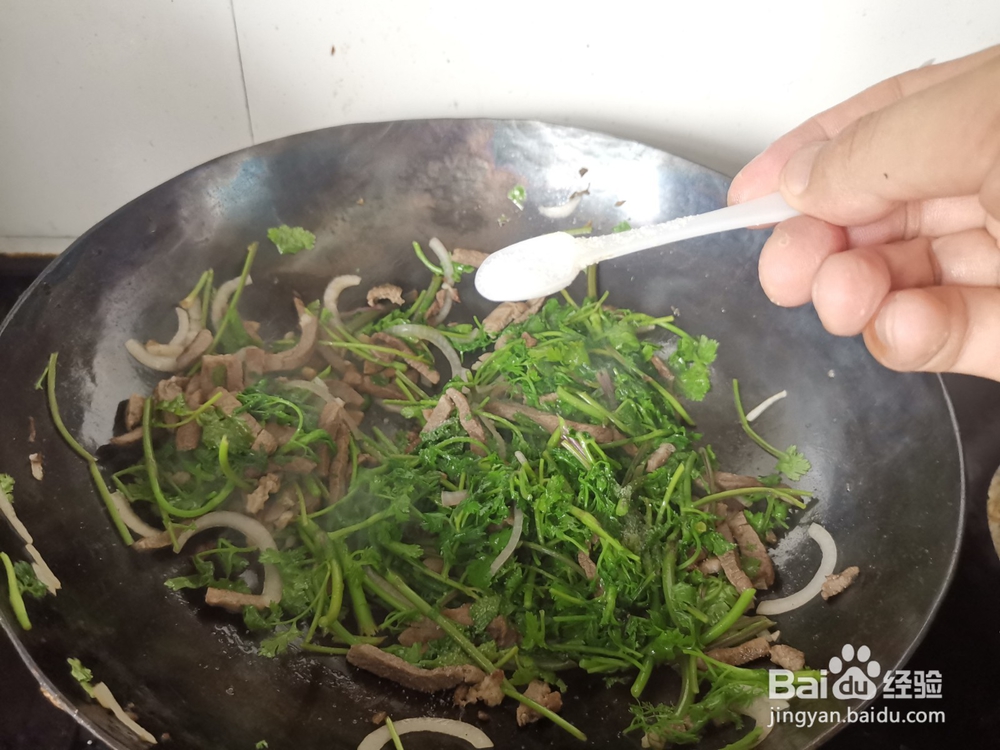 猪肉丝炒香菜