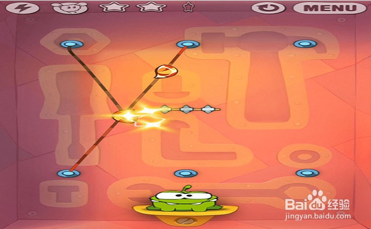 手机游戏割绳子level9-17三星攻略