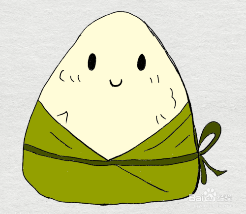 简笔画--如何画卡通版可爱的小粽子