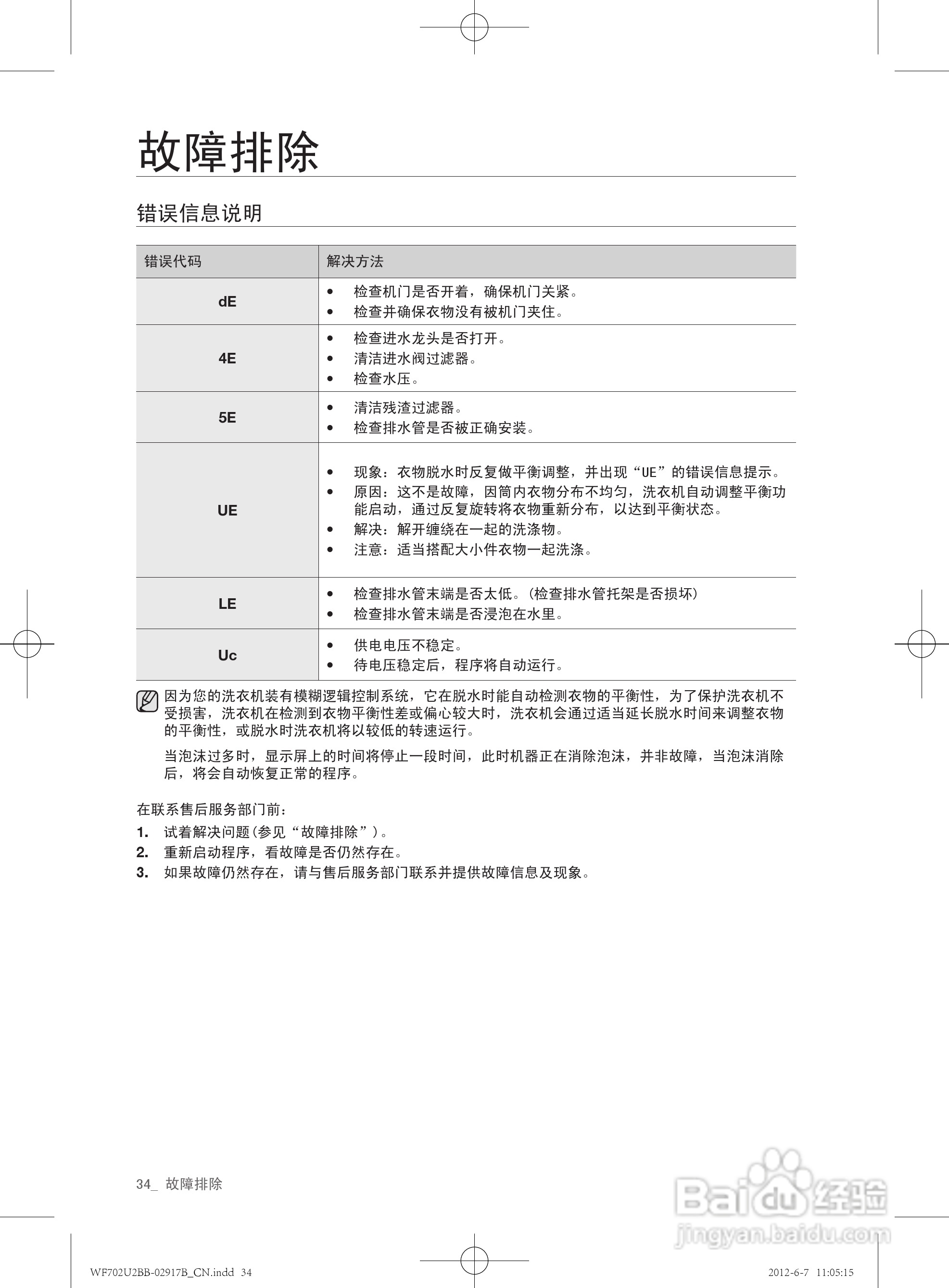 三星XQG60-602U2BKSD洗衣机使用说明书:[4]