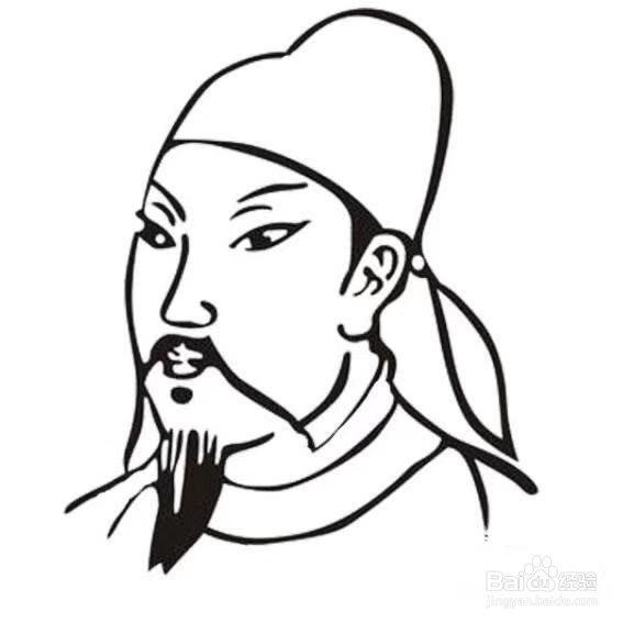 李白的简笔画教程