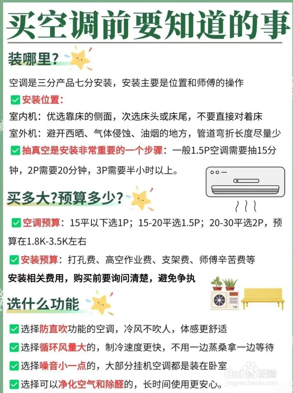 如何选购空调,选购空调的7个注意方面