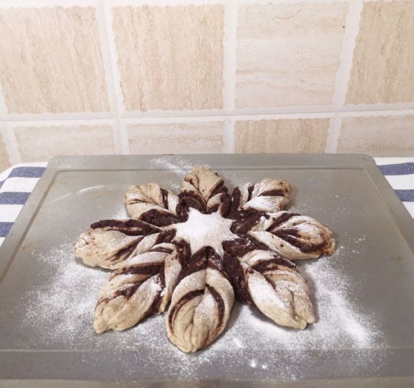 巧克力奶油奶酪圣诞雪花面包