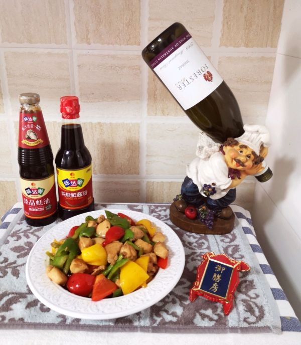 蚝油芦笋辣子鸡丁