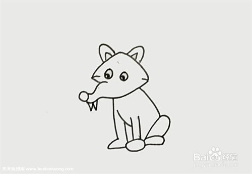 笨狼的故事简笔画