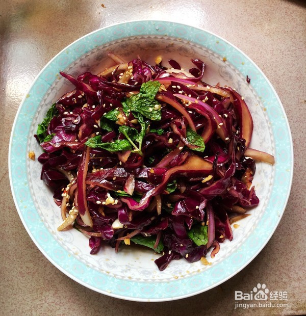 凉拌紫甘蓝的做法
