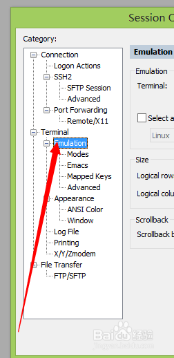 SecureCRT如何设置窗口下黑底白字