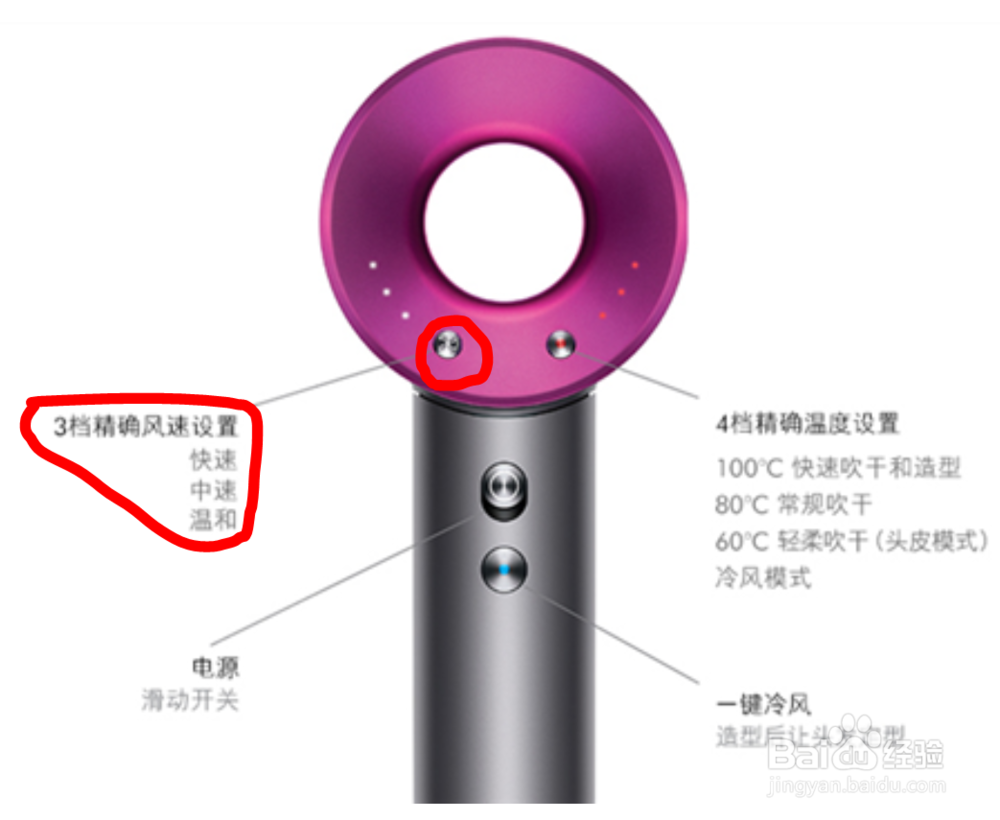 戴森吹风机使用教程
