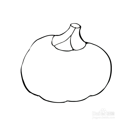 简笔画-如何画南瓜的简笔画